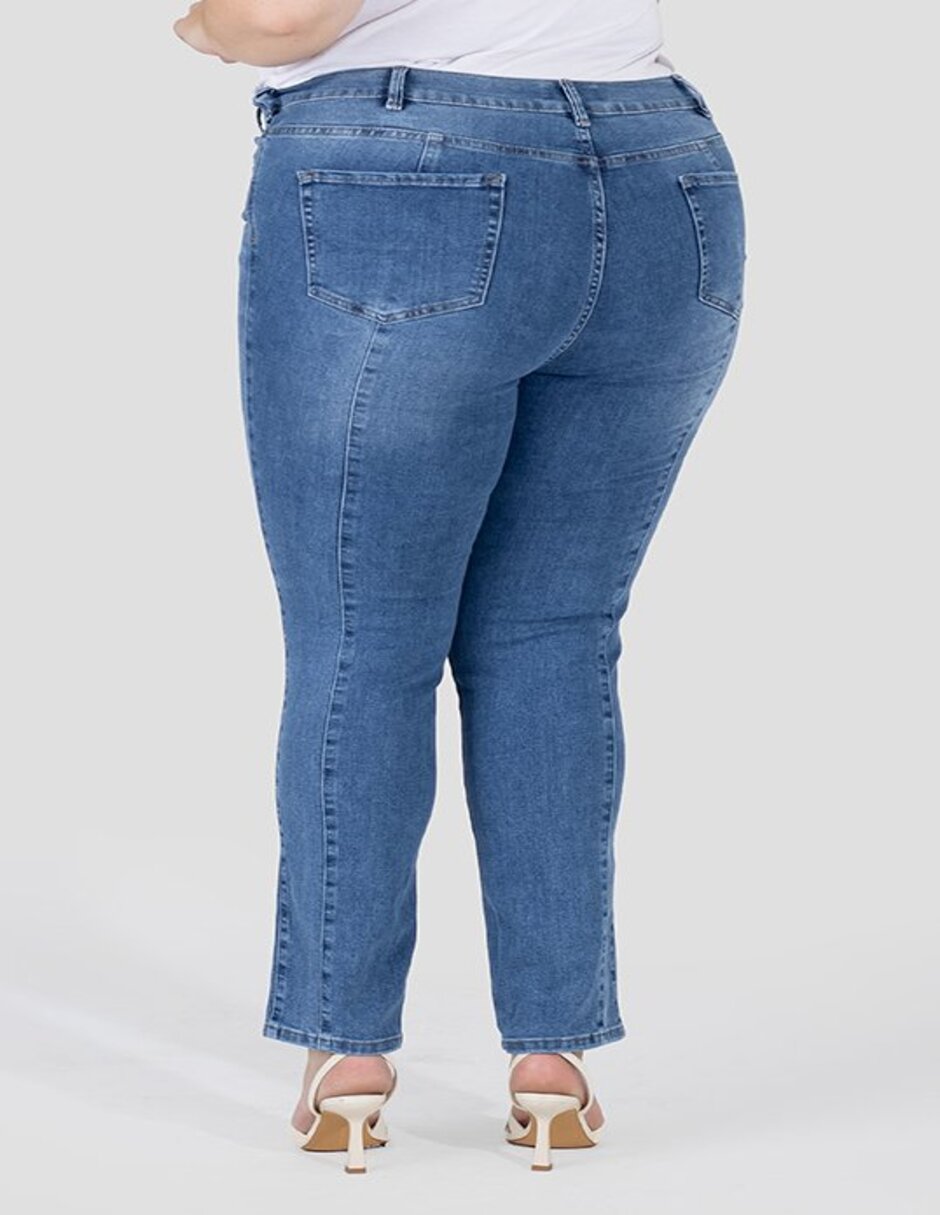 Jeans skinny cintura media para mujer 2