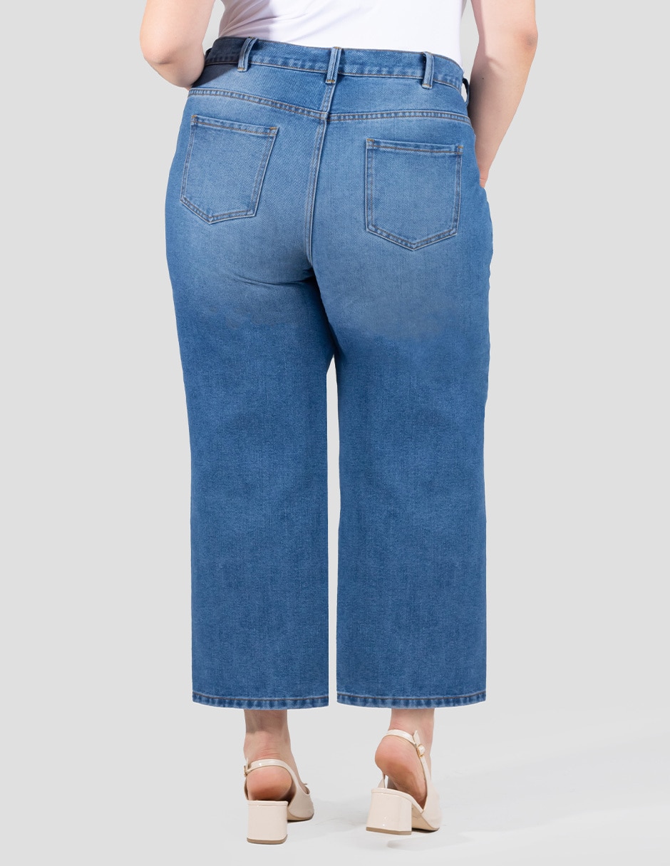 Jeans capri Wide leg para mujer 2