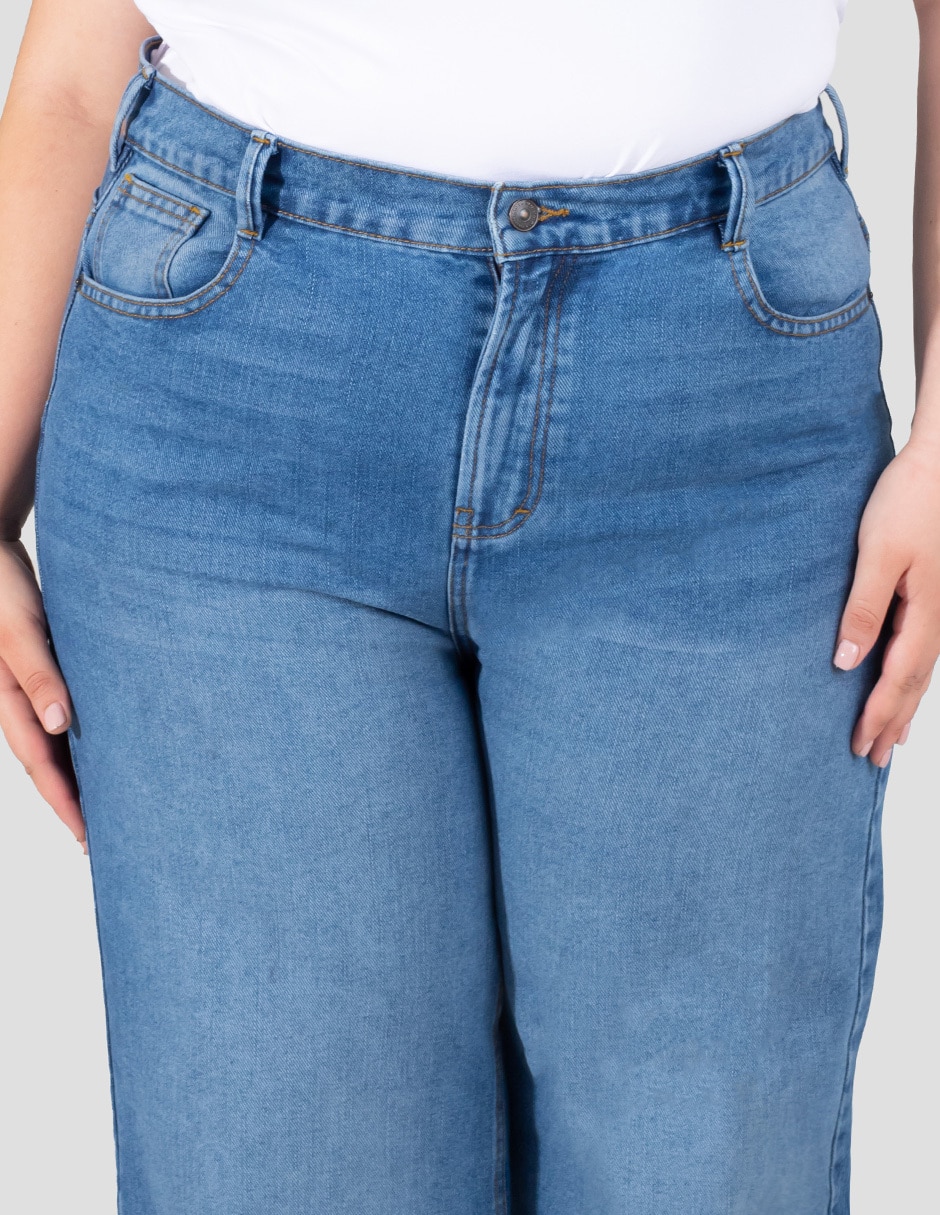 Jeans capri Wide leg para mujer 4