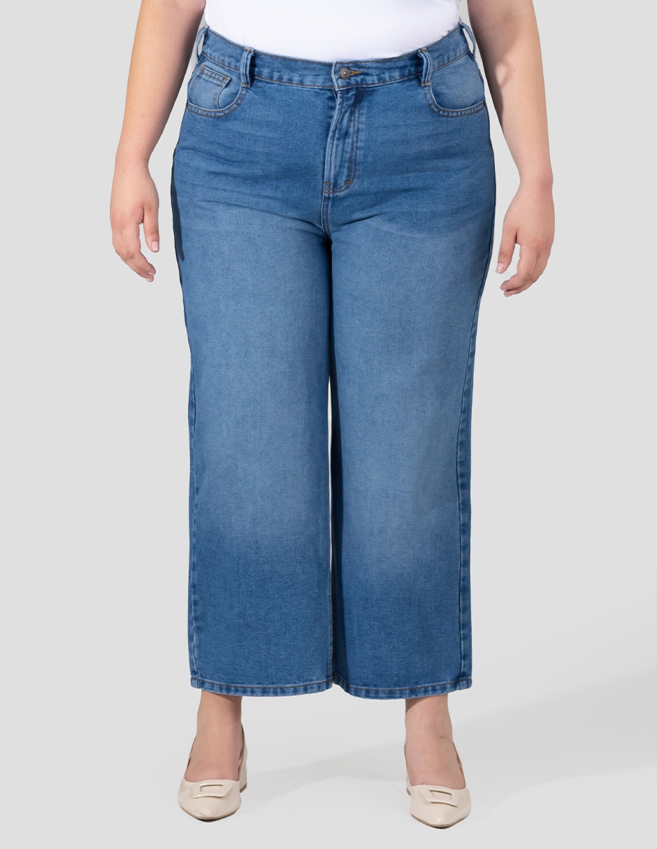 Jeans capri Wide leg para mujer Jeans capri Wide leg para mujer