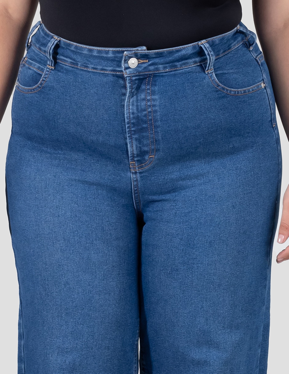 Jeans regular barrel corte cintura alta para mujer 4