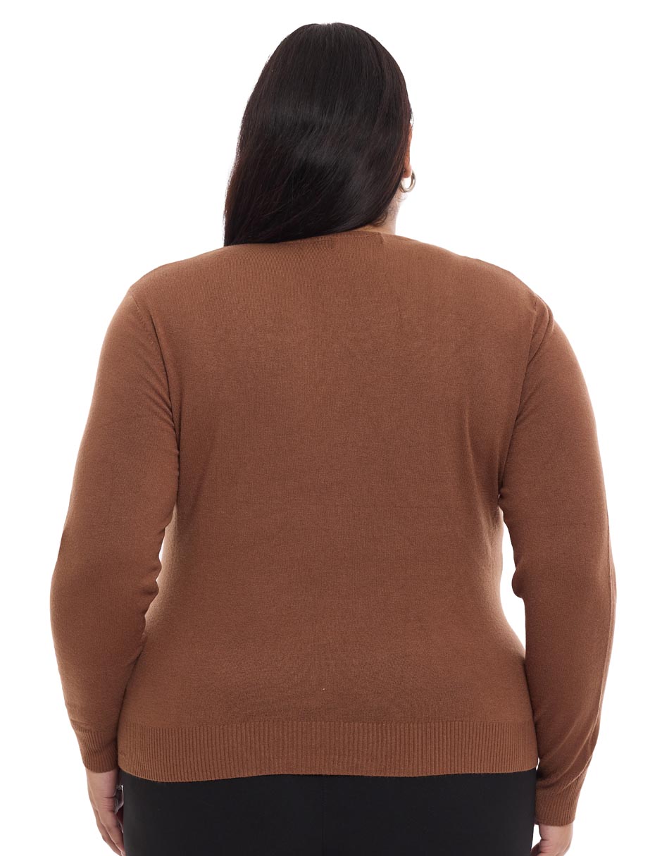 Suéter cuello redondo para mujer 2