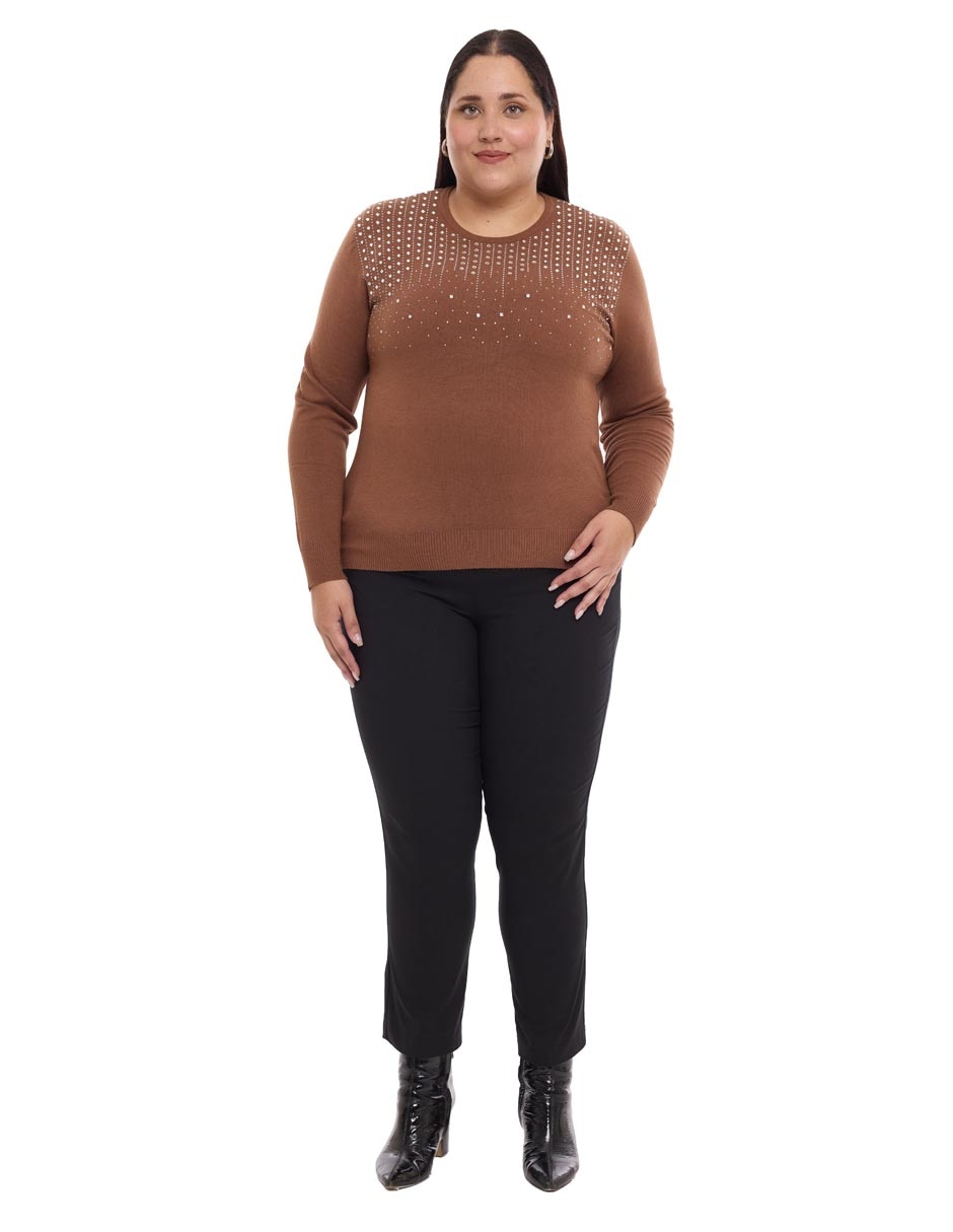 Suéter cuello redondo para mujer 3