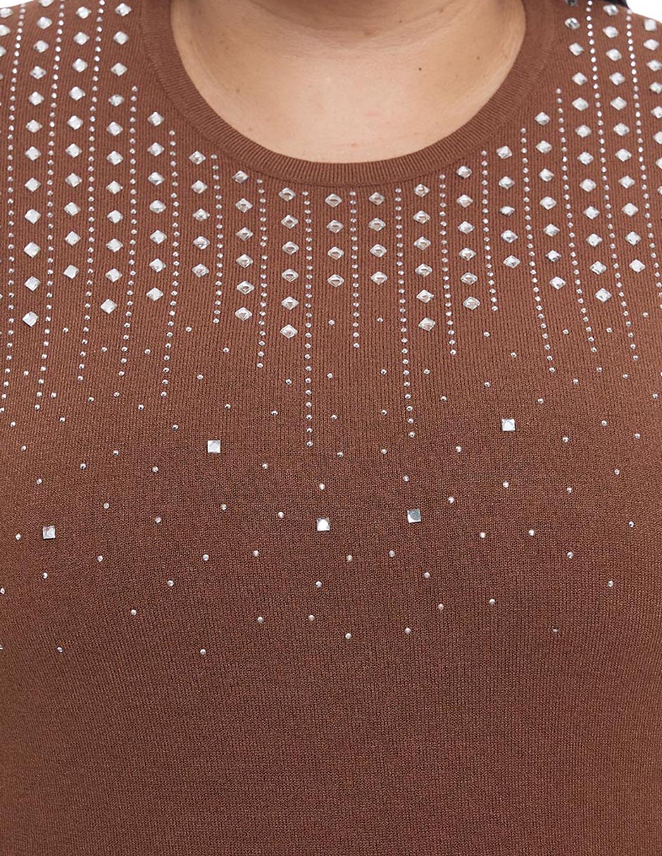 Suéter cuello redondo para mujer 4