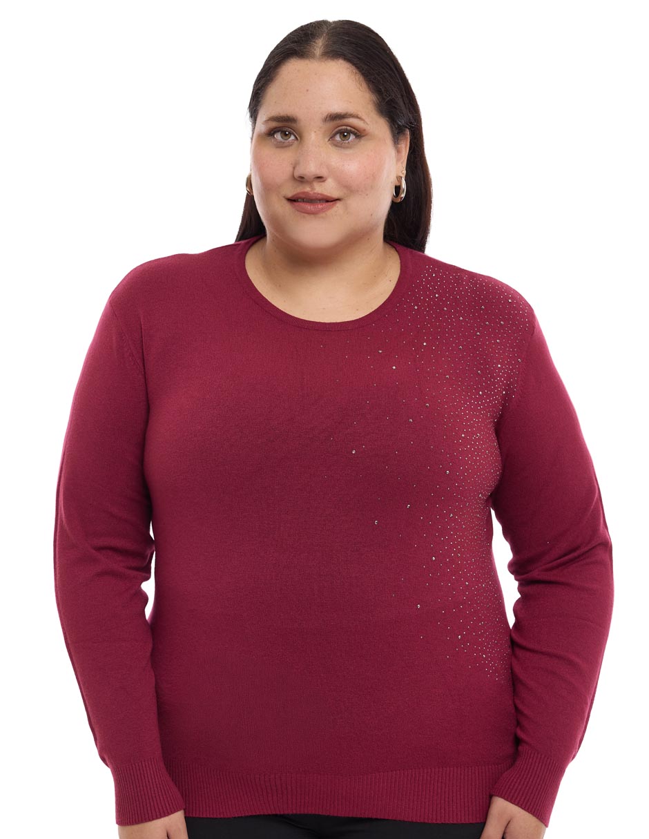 Suéter cuello redondo para mujer