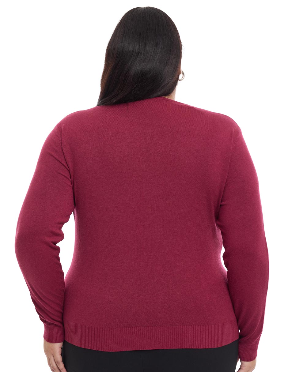 Suéter cuello redondo para mujer 4