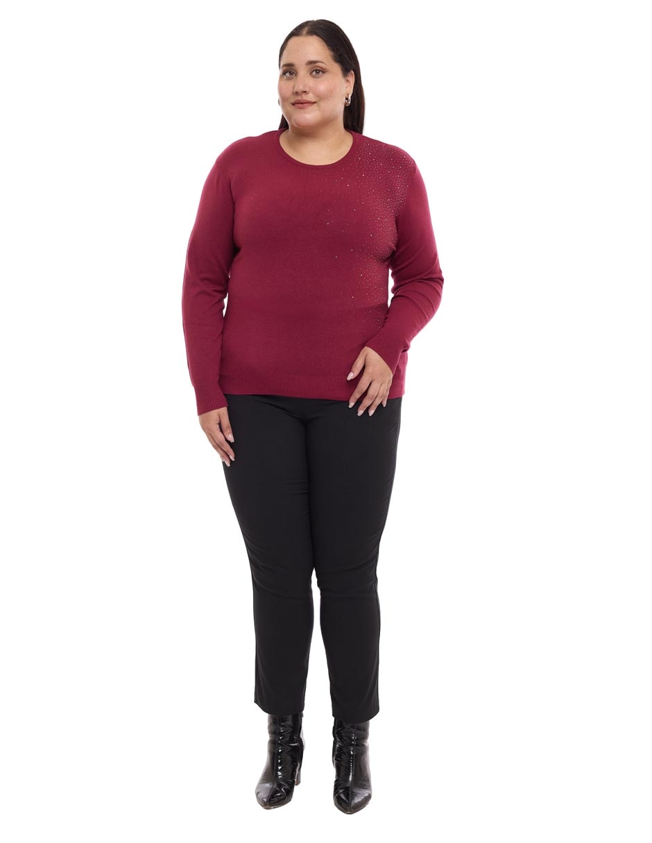 Suéter cuello redondo para mujer 3