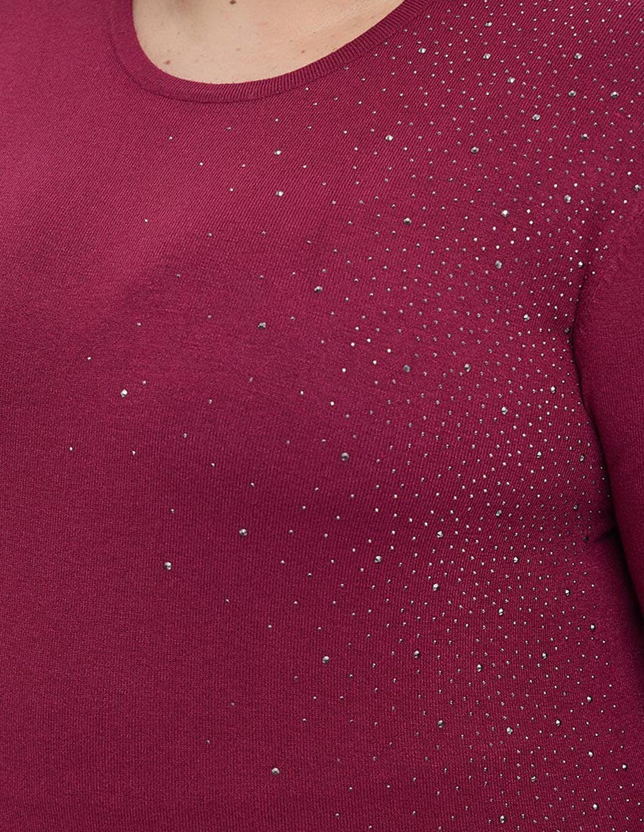 Suéter cuello redondo para mujer 2