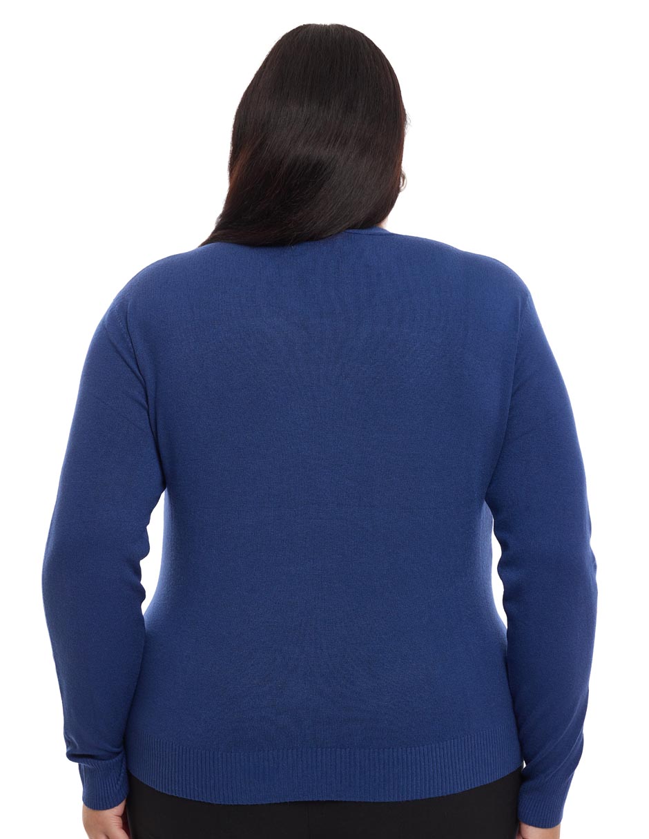 Suéter cuello v para mujer 4