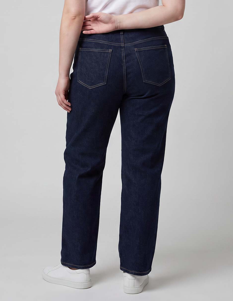 Jeans straight cintura alta para mujer 2