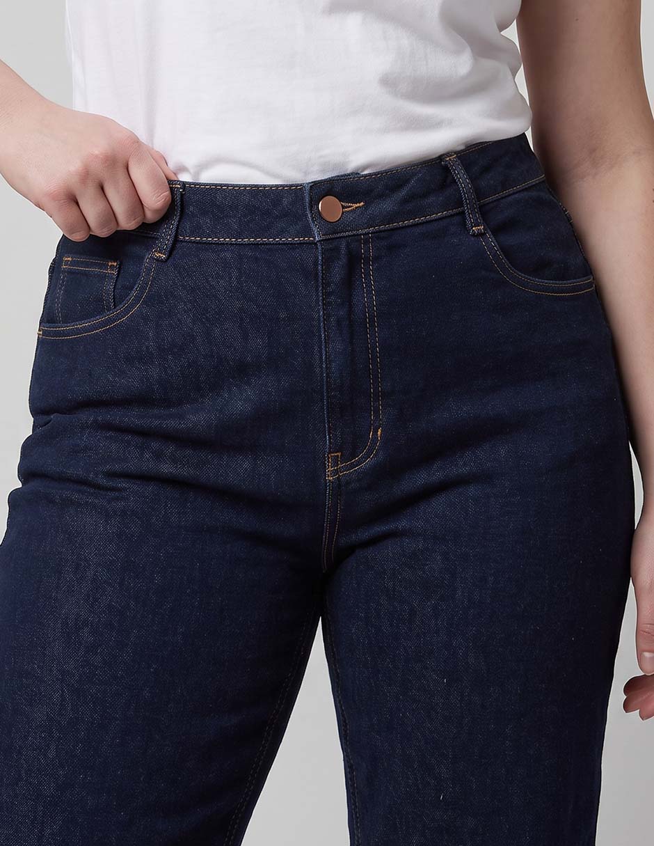 Jeans straight cintura alta para mujer 3