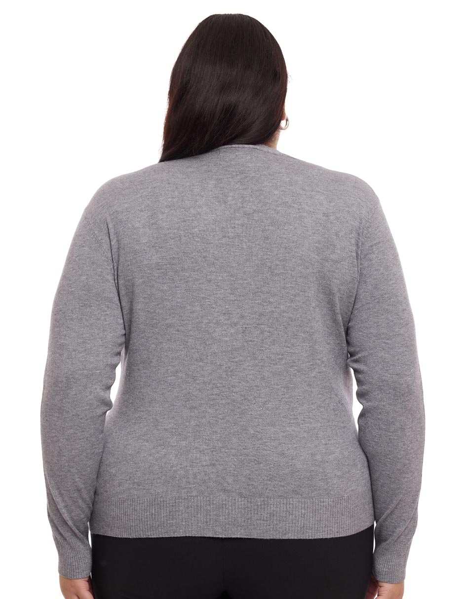 Suéter cuello v para mujer 4