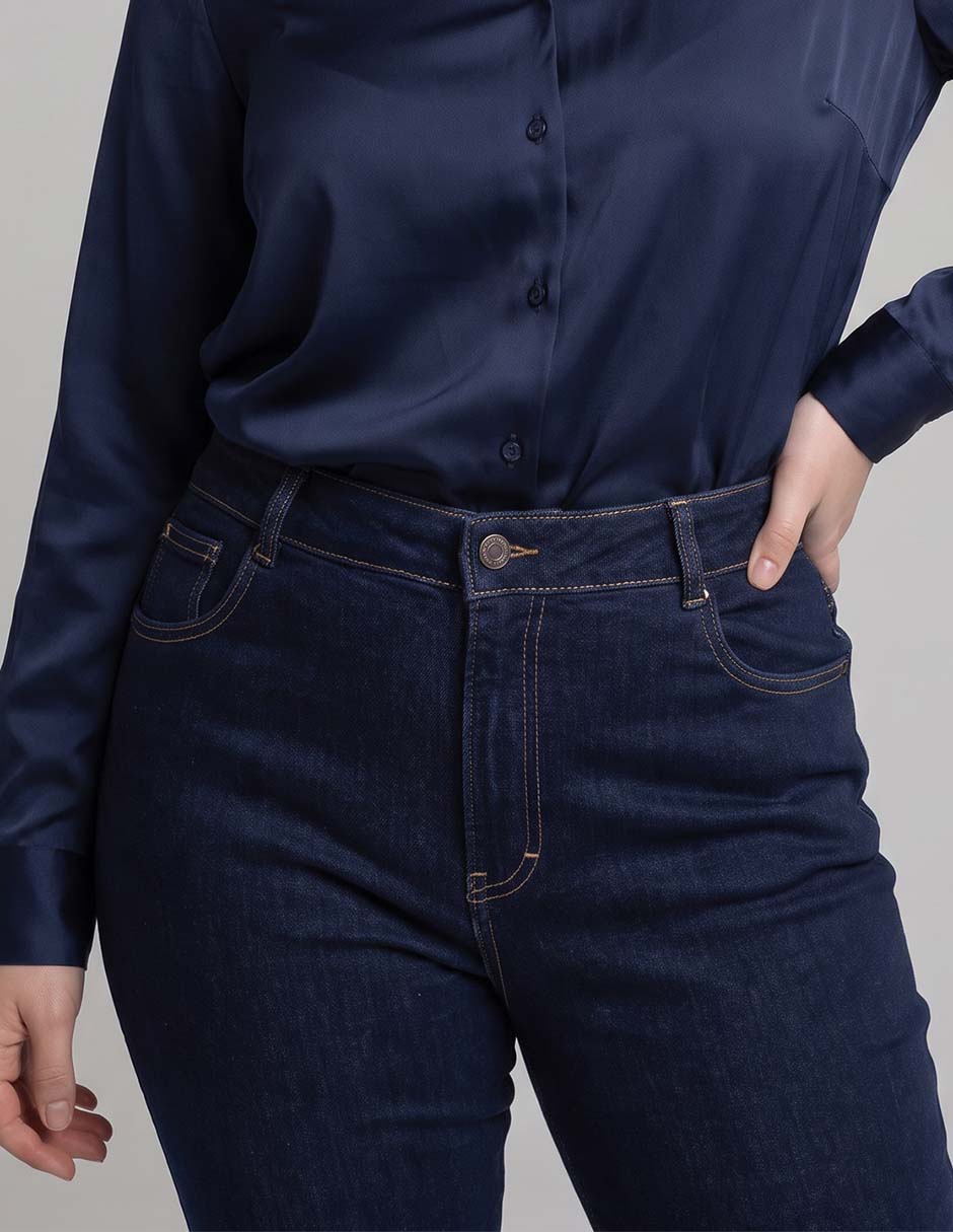 Jeans skinny corte cintura alta para mujer 3