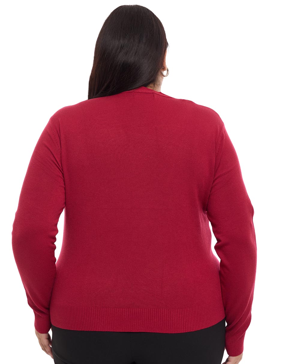 Suéter cuello v para mujer 4