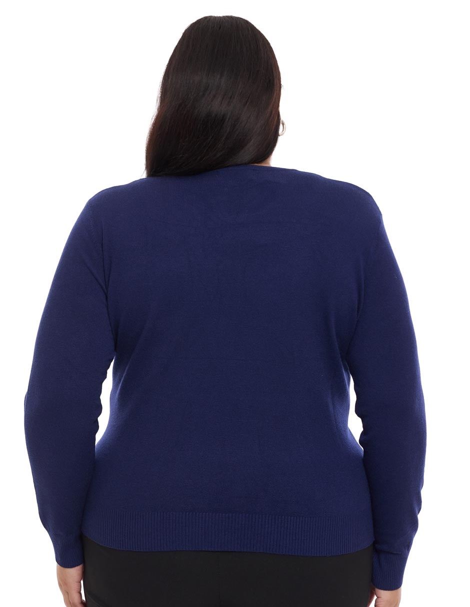 Suéter cuello redondo para mujer 2