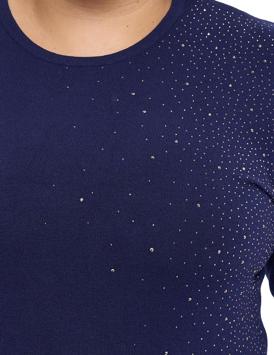 Suéter cuello redondo para mujer 4