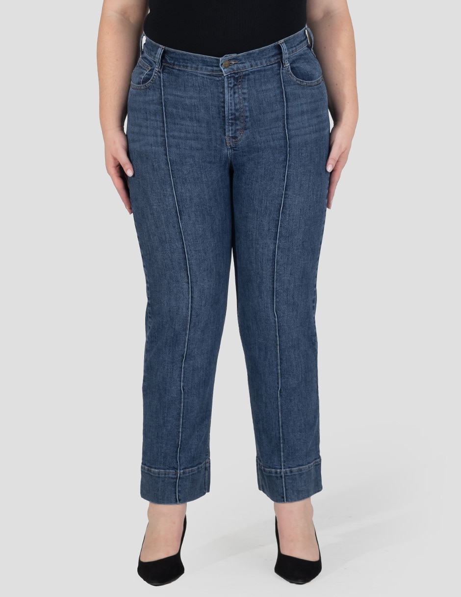 Jeans straight cintura alta para mujer Jeans straight cintura alta para mujer