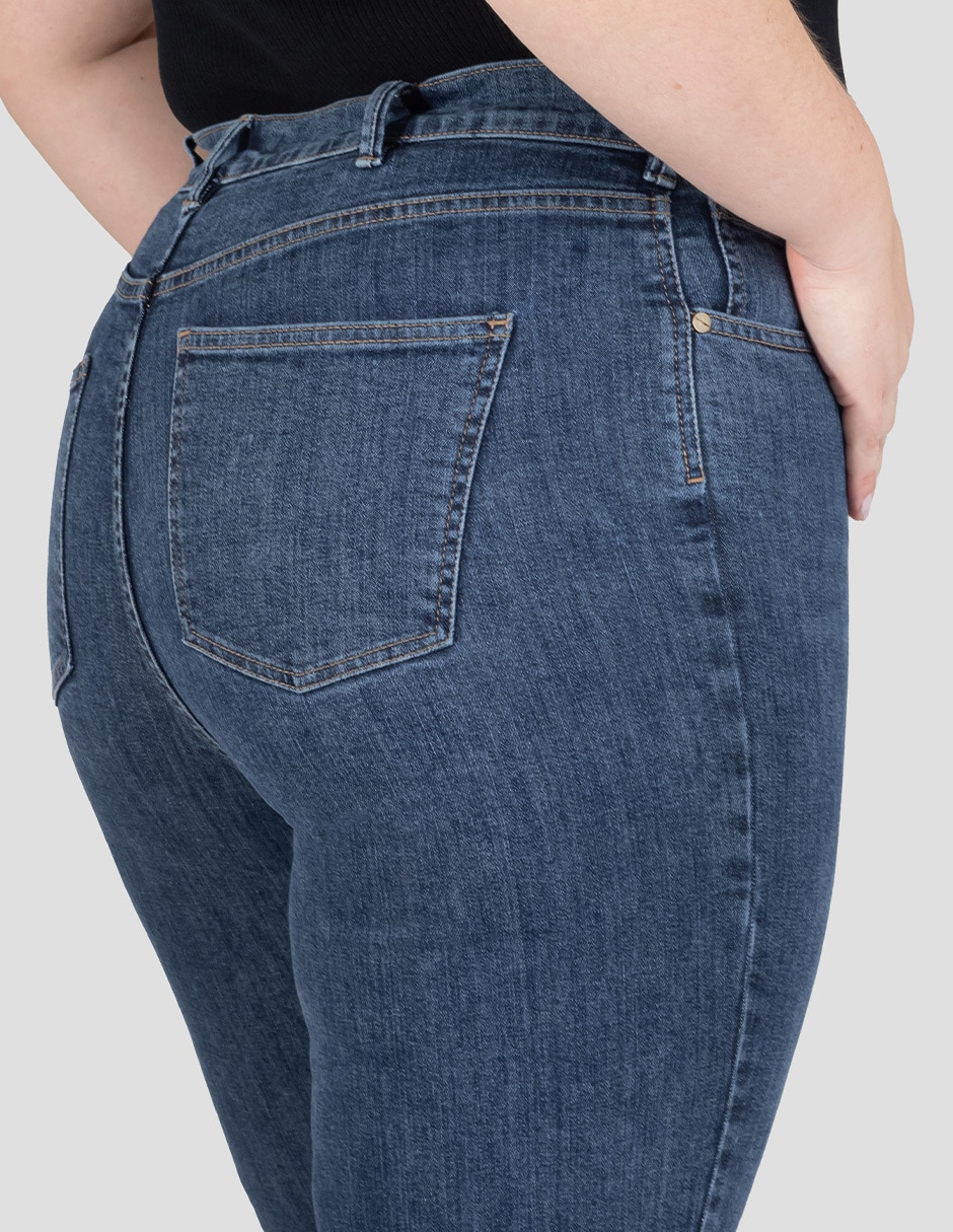 Jeans straight cintura alta para mujer 3