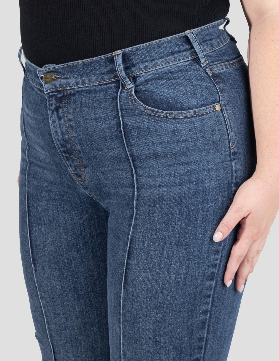 Jeans straight cintura alta para mujer 2