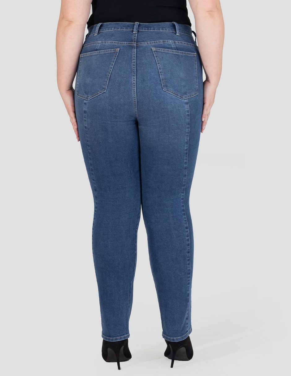 Jeans slim cintura alta para mujer 5
