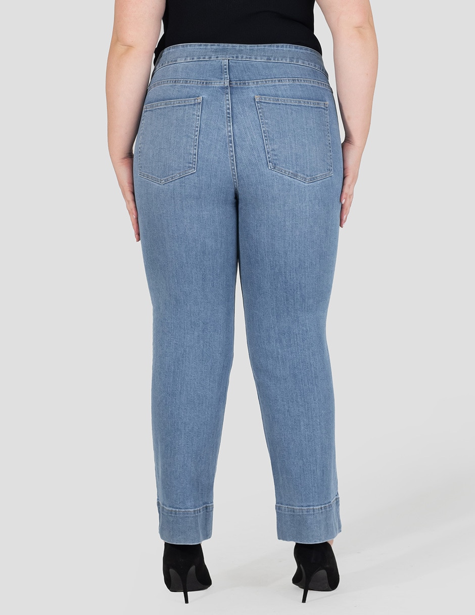 Jeans straight cintura alta para mujer 5