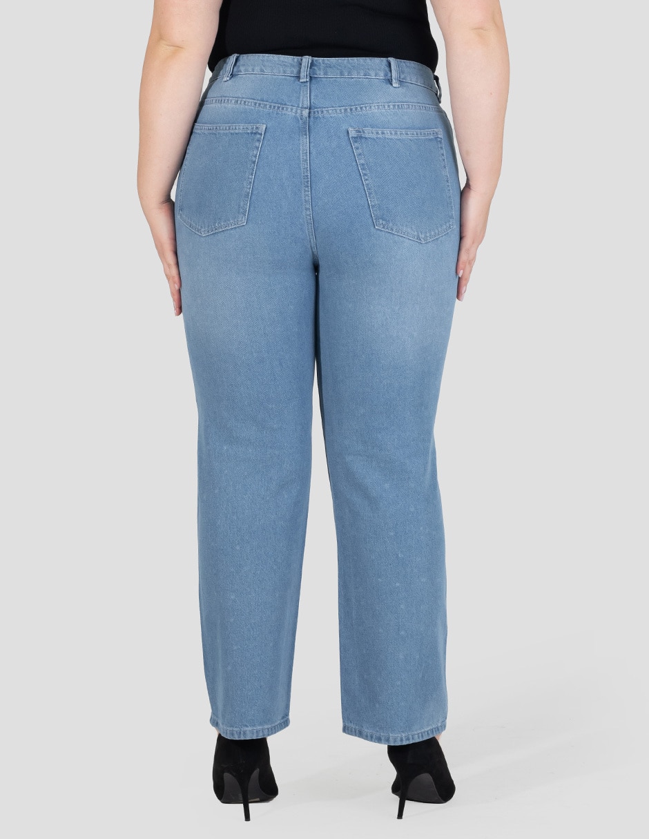 Jeans straight cintura alta para mujer 5