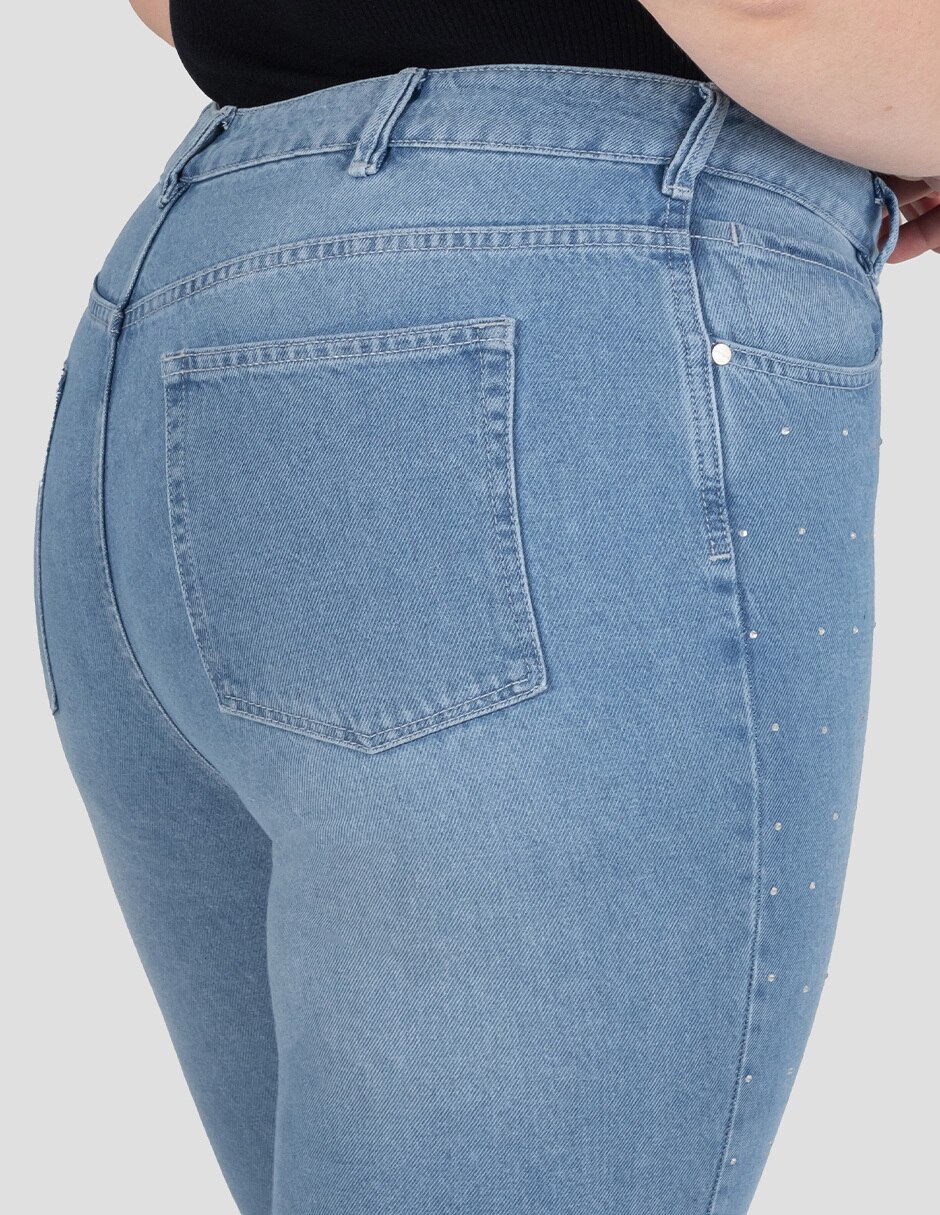 Jeans straight cintura alta para mujer 3