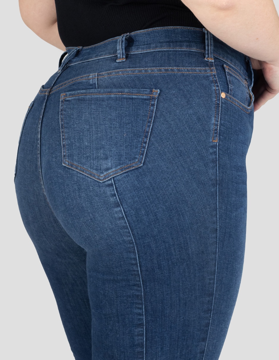 Jeans straight cintura alta para mujer 4