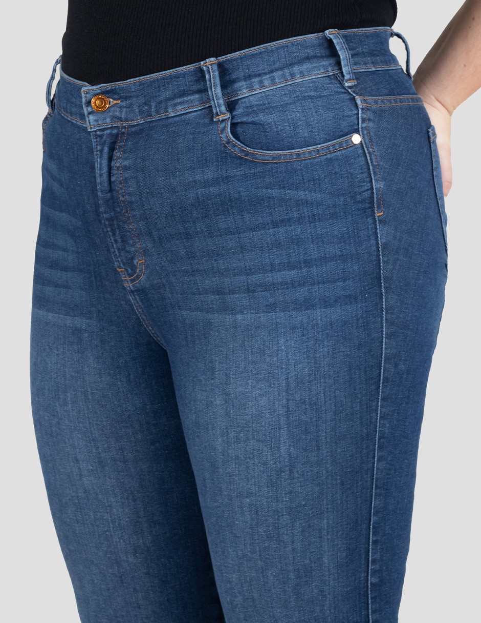 Jeans straight cintura alta para mujer 5
