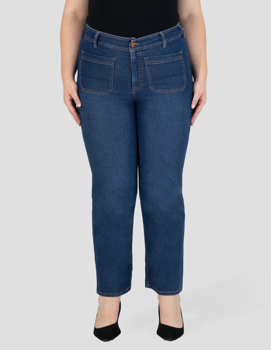 Jeans wide leg cintura alta para mujer Jeans wide leg cintura alta para mujer