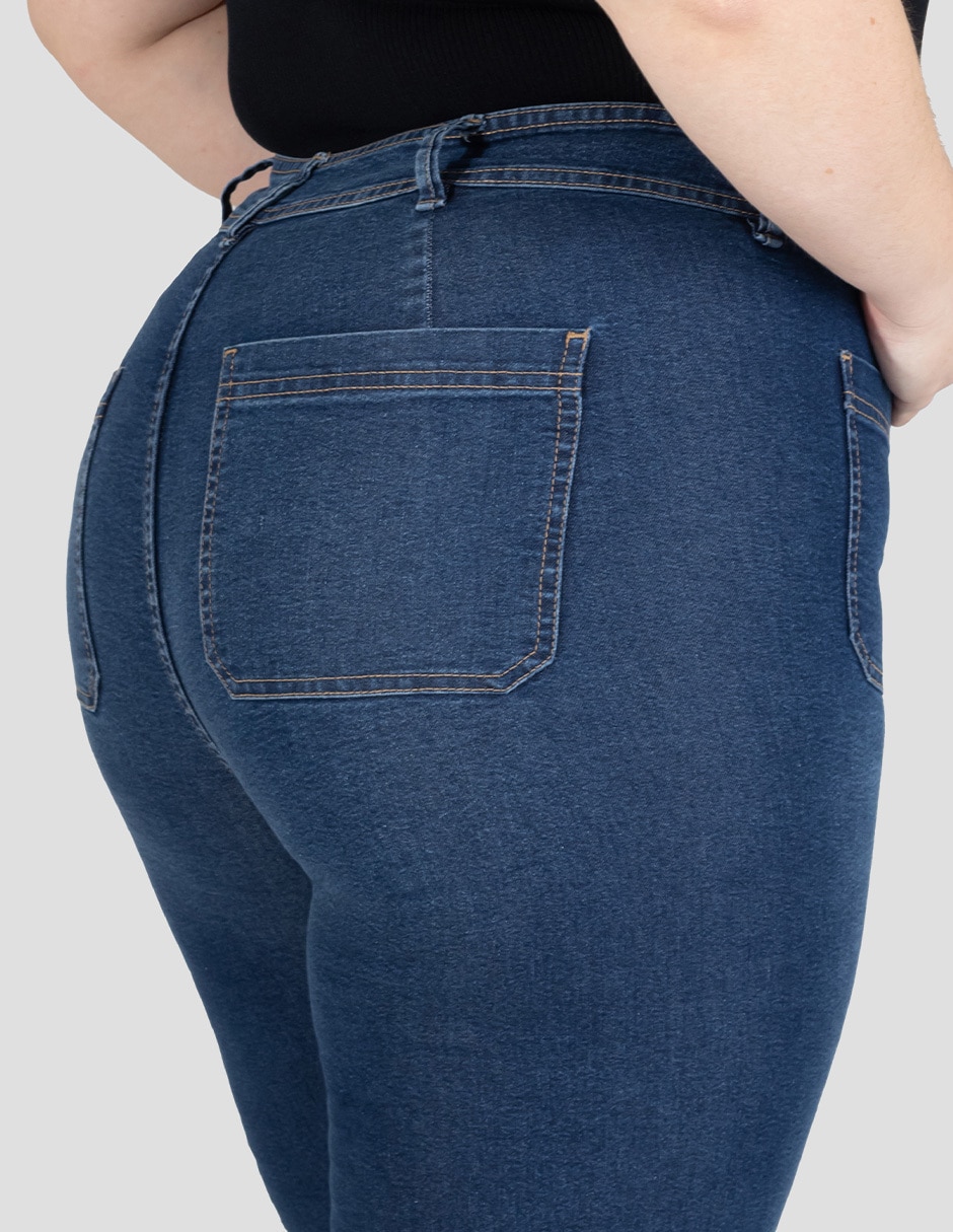 Jeans wide leg cintura alta para mujer 4