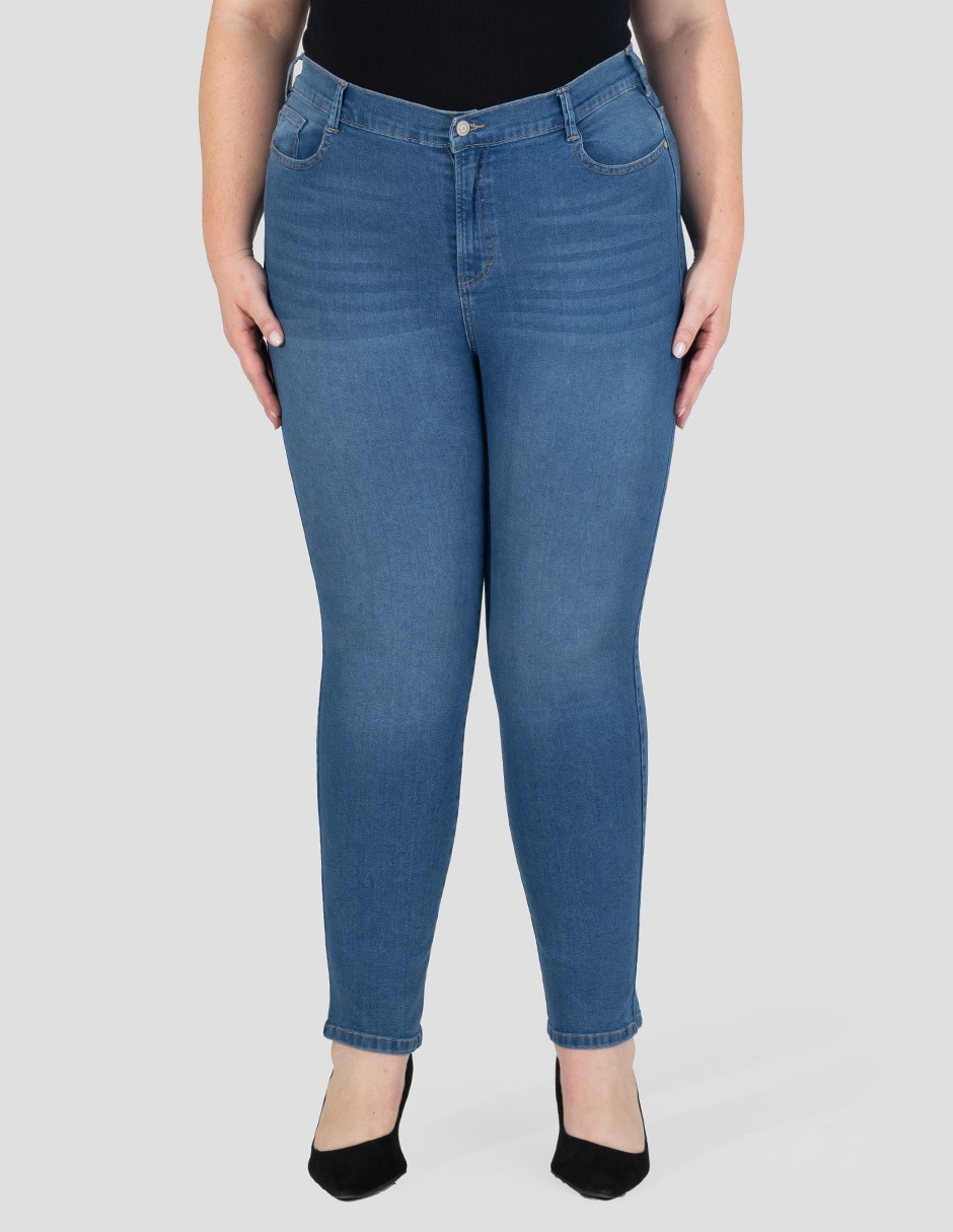 Jeans skinny cintura alta para mujer