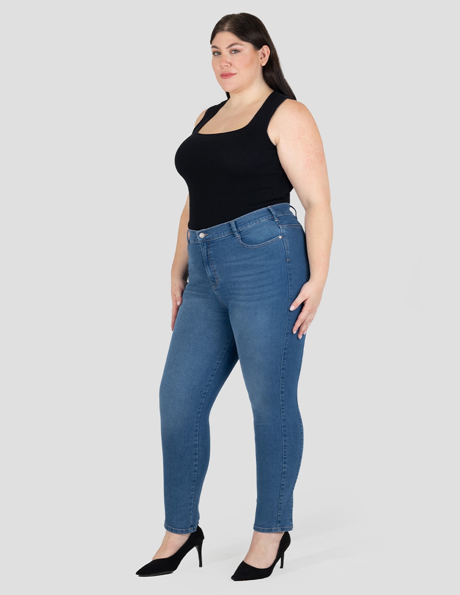 Jeans skinny cintura alta para mujer 3
