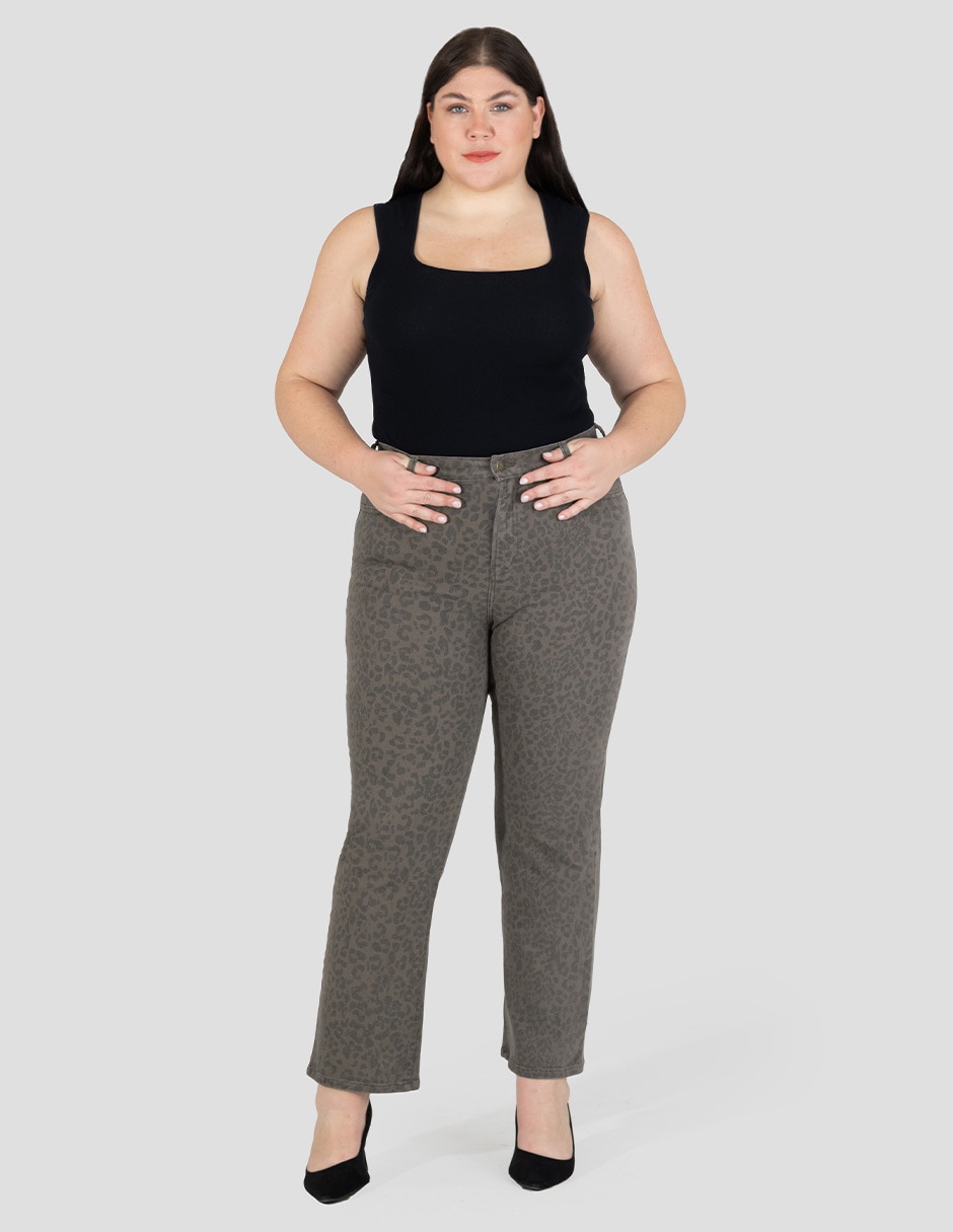 Jeans straight cintura alta para mujer 3